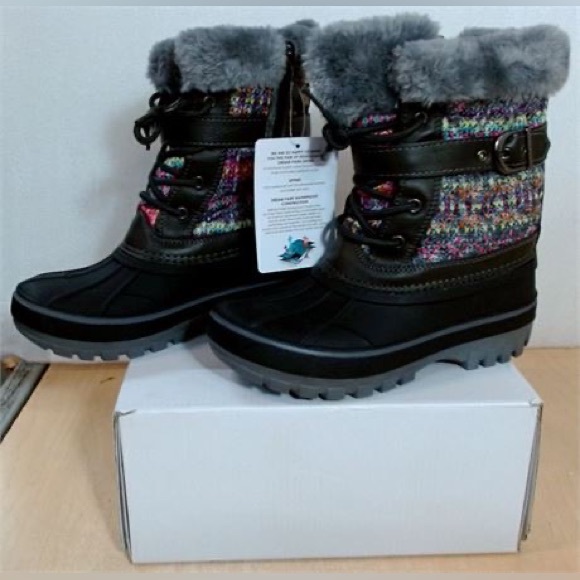 Dream Pairs Girls Insulated Waterproof Snow Winter Boots Size US 2 - Picture 7 of 7